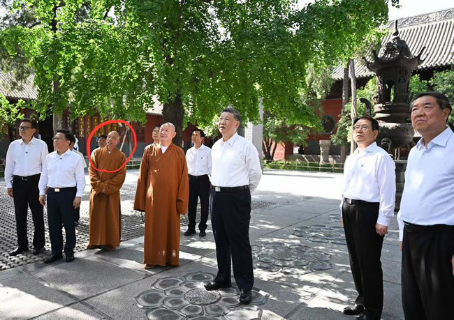 少林寺新住持印乐法（血战到底）师 习近平早在5月就考核过？